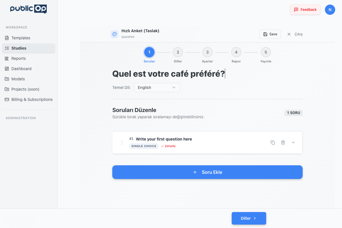 QuickPoll Voice Survey fr